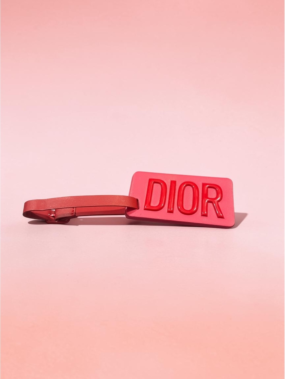 Dior Rouge 999 Luggage Tag Mirror Red Embossed Logo Beauty Gift Set Accessory